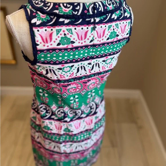 NWOT! TALBOTS Pink, White, and Green Floral Sleeveless Midi Dress - Picture 6 of 10